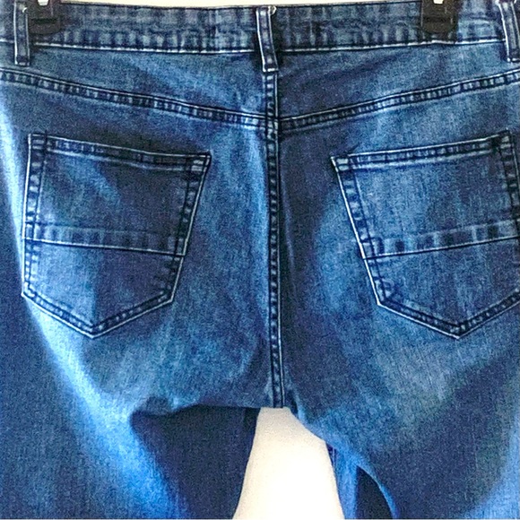 Brave Soul Mens Jeans Skinny Leg blue jean 5 pocket 41” L 36” W great condition - Picture 5 of 7